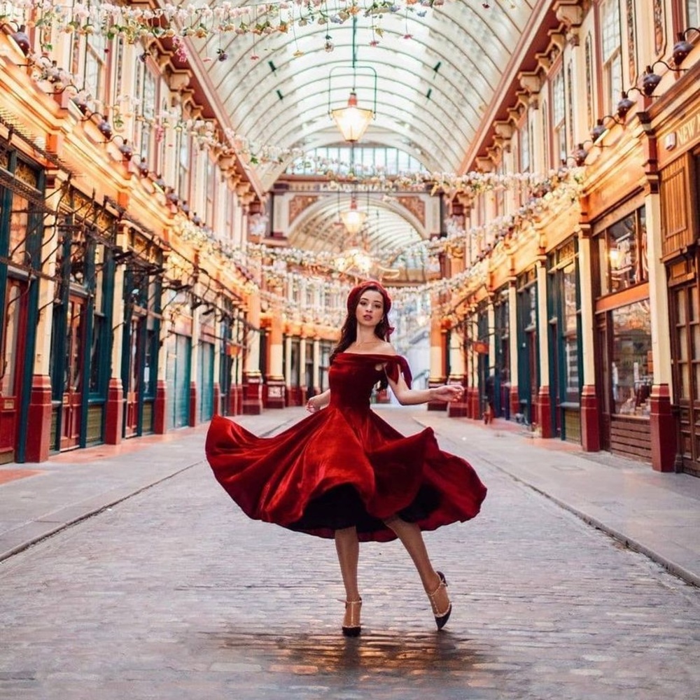 The Pretty Dress Company Ruby Velvet Tilly Dress